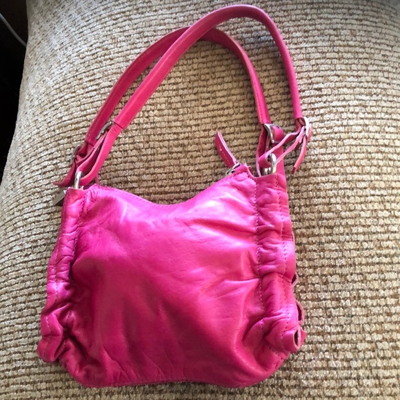 Adorable pink leather mini purse silver hardware - Picture 1 of 8